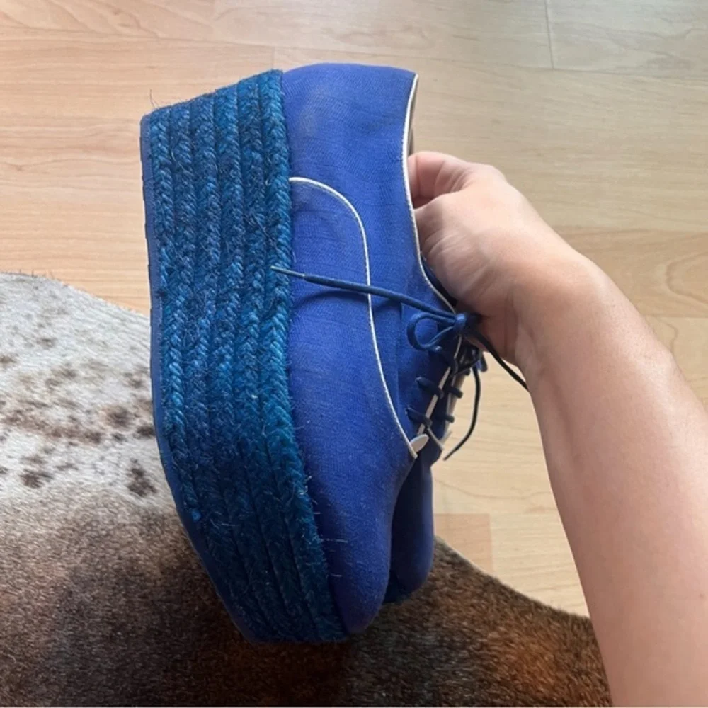 Missoni Blue Lace Up‎ Espadrille Platform Shoes Women’s Size 6